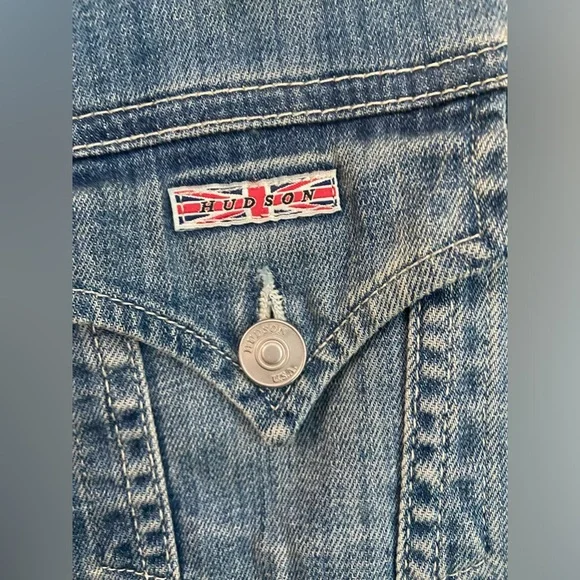 Vintage Hudson Denim Jeans Cropped Jacket Women’s Size XS - Picture 3 of 14